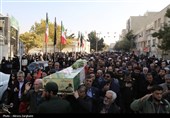 مراسم خاکسپاری شهید گمنام در قزوین