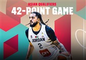 ستاره بسکتبال اردن با 42 امتیاز تاریخ‌سازی کرد