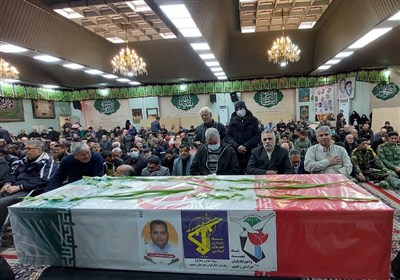 تشییع پیکر شهید قاسم علیزاده جانباز 70 درصد مشهدی