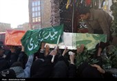 تشییع پیکر شهید گمنام دفاع مقدس درهمدان