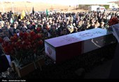 تشییع پیکر شهید گمنام دفاع مقدس درهمدان