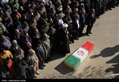 تشییع پیکر شهید گمنام دفاع مقدس درهمدان