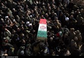 تشییع پیکر شهید گمنام دفاع مقدس درهمدان