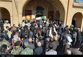 تشییع پیکر یک شهید گمنام در روستای سورک با حضور گسترده مردم