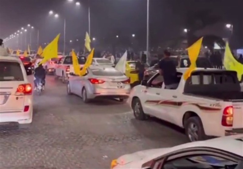 راهپیمایی خودرویی در بغداد و بصره در حمایت از حزب‌الله و انصارالله