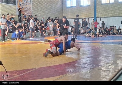 رقابت 110 کشتی‌گیر در مسابقات قهرمانی کهگیلویه و بویراحمد+فیلم و عکس