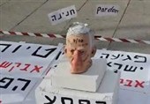 ماکت سر بریده نتانیاهو در خیابان‌های تل آویو