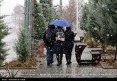 بارش باران و برف پاییزی درهمدان