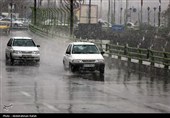 بارش باران و برف پاییزی درهمدان