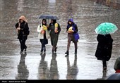 بارش باران و برف پاییزی درهمدان