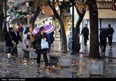 بارش باران و برف پاییزی درهمدان