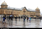 بارش باران و برف پاییزی درهمدان