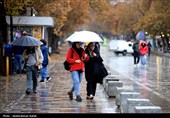 بارش باران و برف پاییزی درهمدان