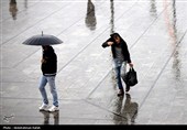 بارش باران و برف پاییزی درهمدان