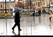 بارش باران و برف پاییزی درهمدان