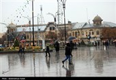 بارش باران و برف پاییزی درهمدان