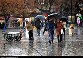 بارش باران و برف پاییزی درهمدان