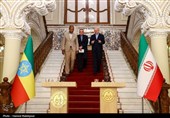 دیدار و کنفرانس خبری مشترک رؤسای مجالس ایران و اتیوپی