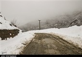 بارش برف در منطقه اشکور رحیم آباد- گیلان