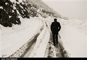 بارش برف در منطقه اشکور رحیم آباد- گیلان