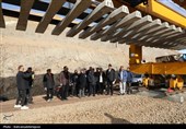 استاندار اردبیل از مراحل پایانی راه‌آهن اردبیل - میانه بازدید کرد