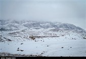 بارش برف همراه کولاک در محورهای مواصلاتی استان زنجان