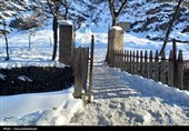 طبیعت برفی روستای پلکانی کنگ در خراسان رضوی