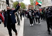 ببینید/تجمع صدها نفر از هواداران فلسطین در یک مرکز خرید در لندن