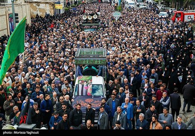مراسم تشییع پیکر آیت‌الله سید علی شفیعی در اهواز