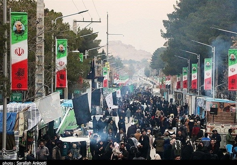 مسیر گلزار شهدای کرمان مملو از عاشقان سردار دل‌ها