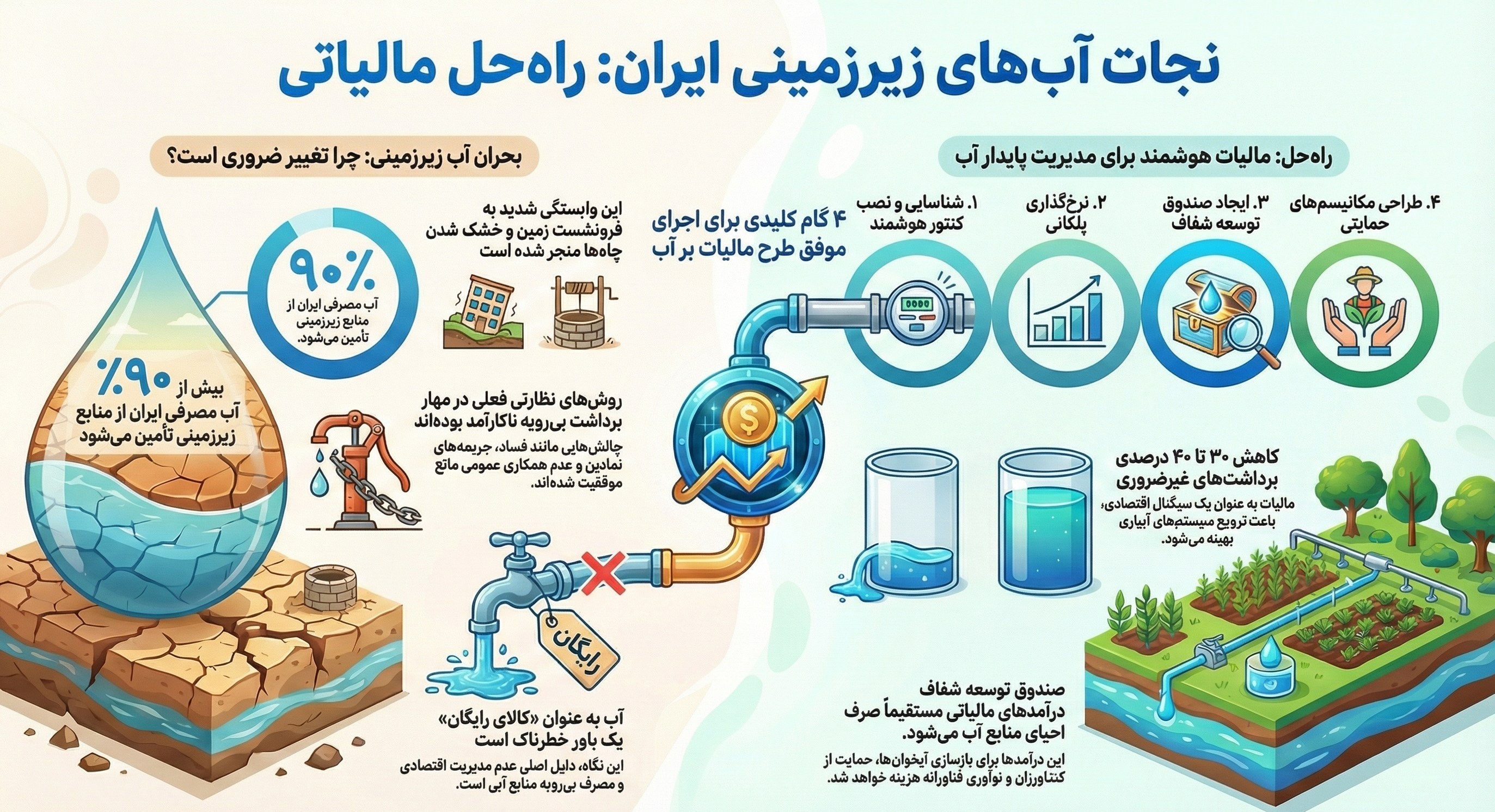 «نجات آب» 51 | مالیات بر استخراج منابع آبی زیرزمینی + اینفوگراف 2