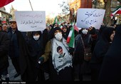 اجتماع مردم  همدان در اعتراض به وضعیت معیشتی و محکومیت اغتشاشات اخیر