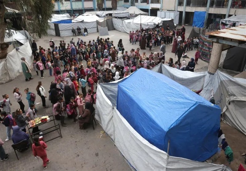 Gaza Children Risk Sniper Fire to Attend Tent Schools under Israeli Regime Assault