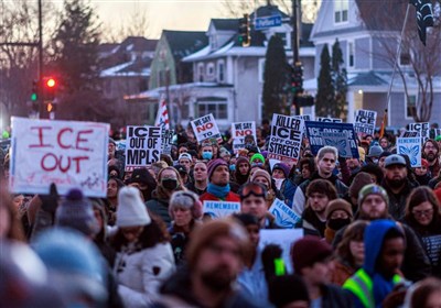 اعتراضات در مینیاپولیس آمریکا پس از کشته شدن یک زن توسط مامور مهاجرت