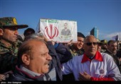 تشییع پیکر سه شهید مدافع امنیت در حرم مطهر شاهچراغ(ع)