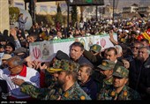 تشییع پیکر سه شهید مدافع امنیت در حرم مطهر شاهچراغ(ع)