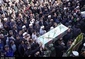 تشییع پیکر سه شهید مدافع امنیت در حرم مطهر شاهچراغ(ع)