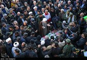 تشییع پیکر سه شهید مدافع امنیت در حرم مطهر شاهچراغ(ع)