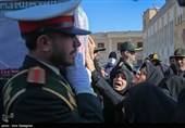 تشییع پیکر سه شهید مدافع امنیت در حرم مطهر شاهچراغ(ع)