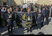 تشییع پیکر سه شهید مدافع امنیت در حرم مطهر شاهچراغ(ع)