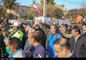 تشییع پیکر سه شهید مدافع امنیت در حرم مطهر شاهچراغ(ع)