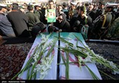 مراسم تشییع پیکر دو شهید مدافع امنیت در همدان
