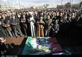 مراسم تشییع پیکر دو شهید مدافع امنیت در همدان