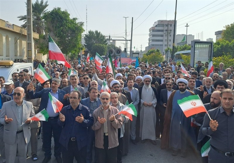 راهپیمایی , اغتشاشات ایران , اخبار استان بوشهر , 