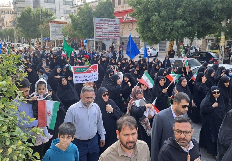 راهپیمایی , اغتشاشات ایران , اخبار استان بوشهر , 