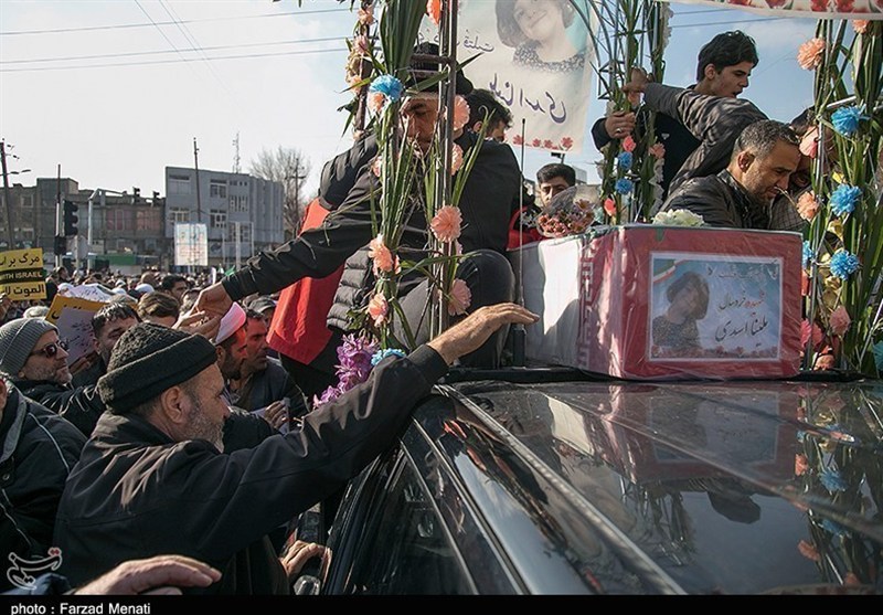 تشییع "ملینا" و شهدای مدافع امنیت در کرمانشاه