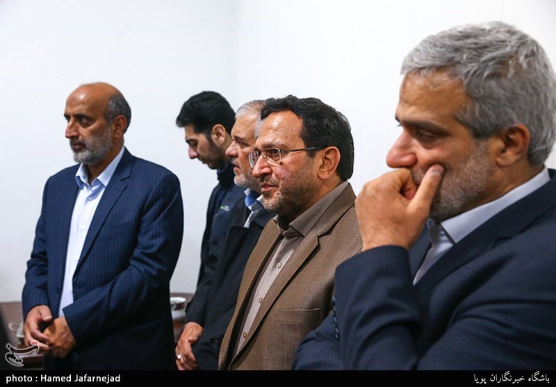 وداع با پیکر مطهر شهید م ع حرم حمیدرضا ضیایی